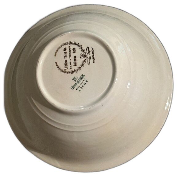 Homer Laughlin Lifetime China Burgundy Serving Bowl-DISCONTINUED - Picture 4 of 5